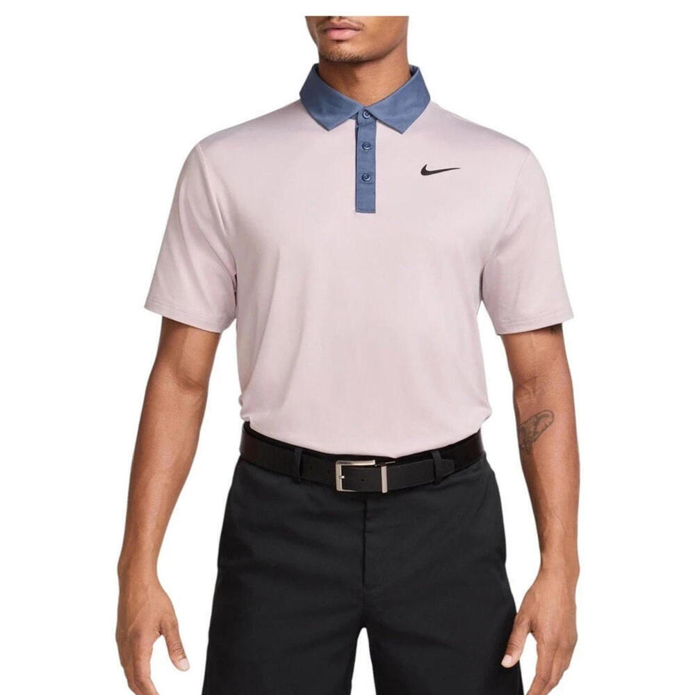 $80 NWT Nike Dri-FIT Tour Contrast Golf Polo Platinum Violet Size XXL FZ7501-019 - Picture 2 of 7